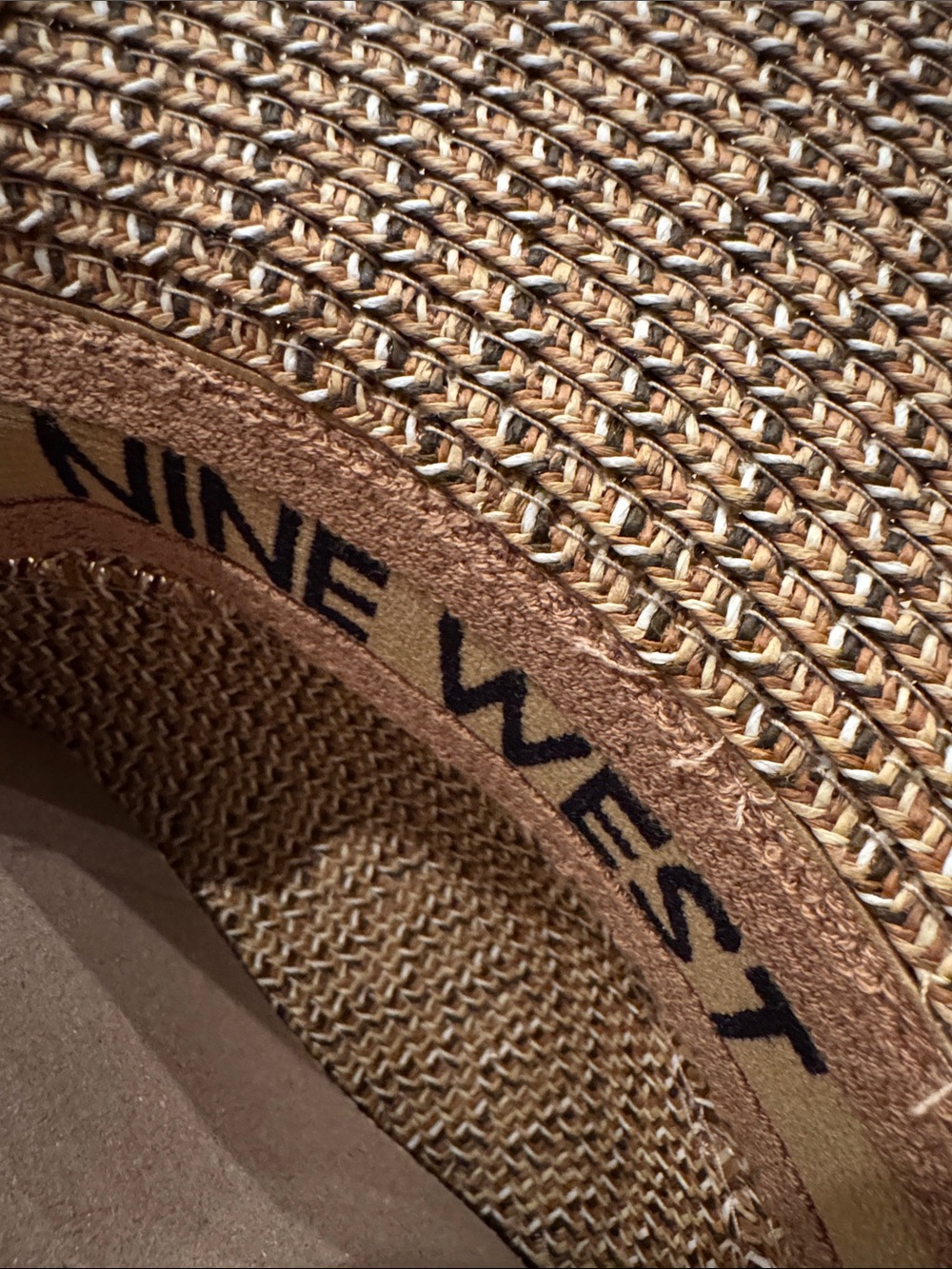 Nine West Wide Brim Sun Hat UPF 50+ Style #N0122009 Color- Brown Multi - Sz OS - Picture 8 of 8